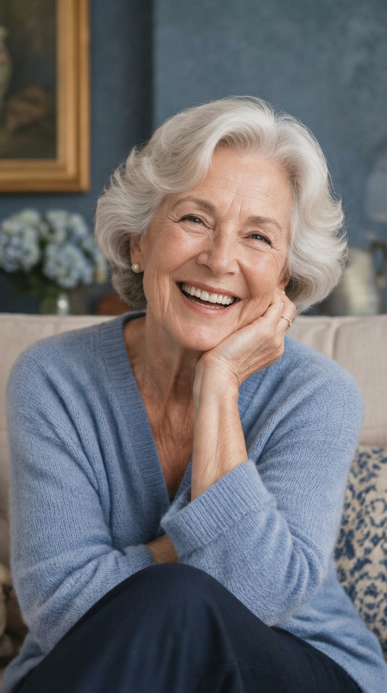 A grandmother sharing a joyful smile